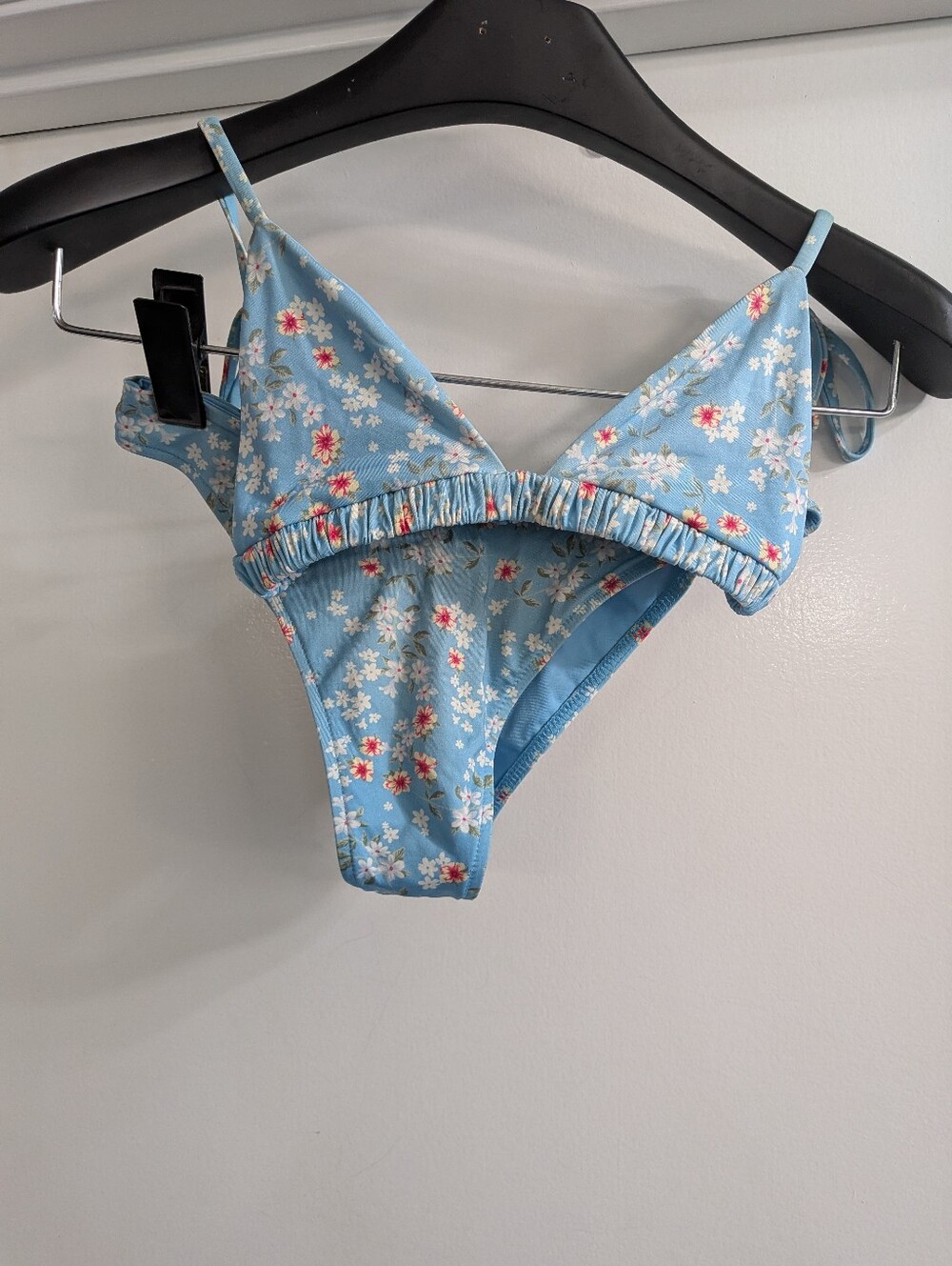 Frankie's  Blue Floral Triangle Bralette - Women Bikini Set